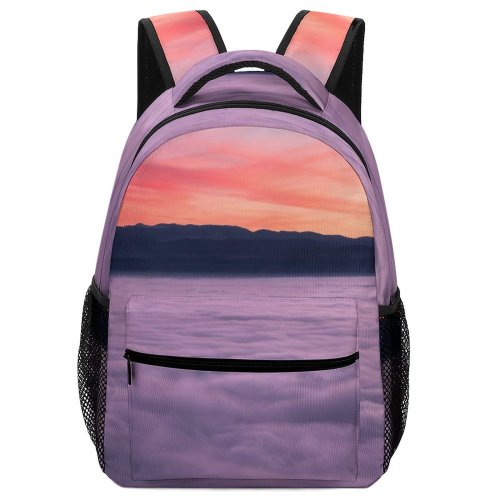 yanfind Children's Backpack Cloud Purple Sky Sunset Sunrise Dusk Dawn Slovenia HQ Ajdna Moste Outdoors Preschool Nursery Travel Bag