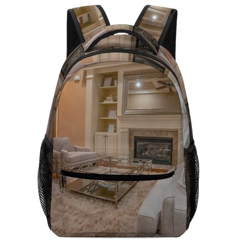 yanfind Children's Backpack Fireplace Pillows Trading Estate Design Decor Rug Lamp Home Lights Cozy Spacious Preschool Nursery Travel Bag