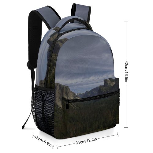 yanfind Children's Backpack Grey Plant Tree  Outdoors Abies Fir Conifer Range Cliff Canyon Valley Preschool Nursery Travel Bag