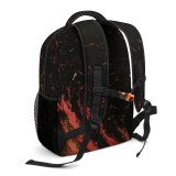 yanfind Children's Backpack Eruption Lava Abstract  Acrylic Darkness Fire Texture Outdoors Art Preschool Nursery Travel Bag