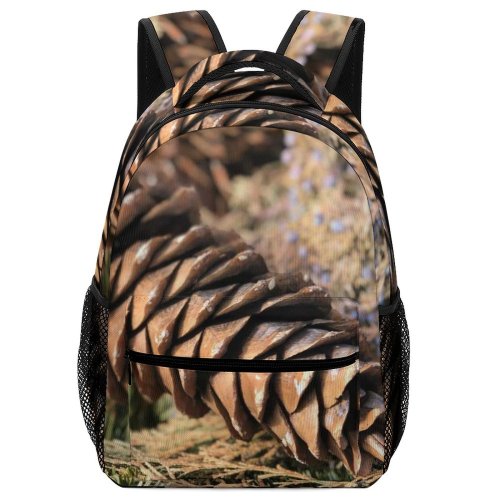 yanfind Children's Backpack Abies Birds Tree Pine Plant Wildlife Fir Larch Spruce  Fungus Preschool Nursery Travel Bag