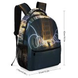 yanfind Children's Backpack Gleam Dynamic Street Beautiful Dark Design Shiny Highlight Lamp Inventive Pavement Preschool Nursery Travel Bag