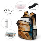 yanfind Children's Backpack Funny Curiosity Little Young  Portrait Kitten Pet Whisker Fur Wildlife Preschool Nursery Travel Bag