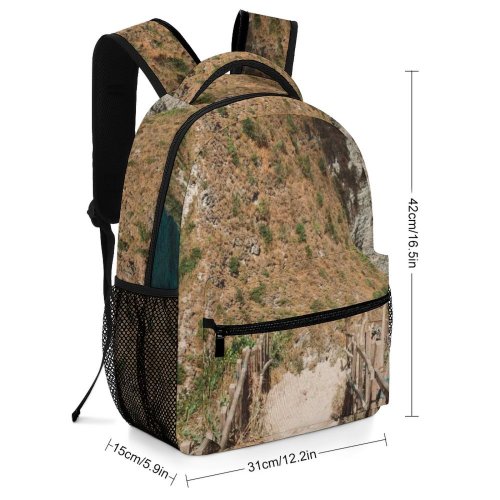 yanfind Children's Backpack Cliff Outdoors Promontory Ocean Sea Land Shoreline Bali Coast Kelingking Beach Bunga Preschool Nursery Travel Bag