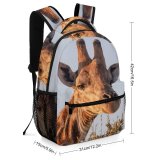 yanfind Children's Backpack Giraffe Funny Outdoors Barbaric Cute Deer Horn  Grass Safari Fur Portrait Preschool Nursery Travel Bag