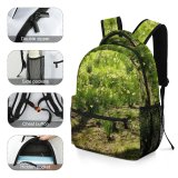 yanfind Children's Backpack Daffodils Glade Wood Trees Enchanted Forest Flower Branches Plants Petals Spring Summer Preschool Nursery Travel Bag