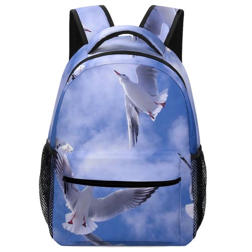 yanfind Children's Backpack Birds Sky Colour Sea Saegulls Closeups Clouds Beauty Bird Gull European Herring Preschool Nursery Travel Bag