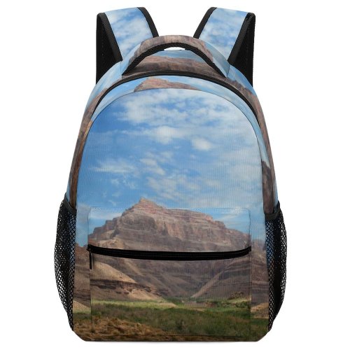 yanfind Children's Backpack Crack Brush Sand Rock Stone Landscape Cloud Clouds River Preschool Nursery Travel Bag