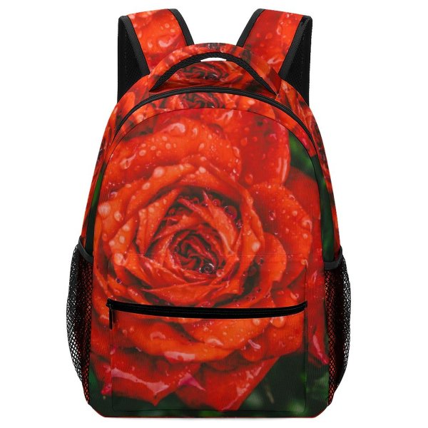 yanfind Children's Backpack  Focus Beautiful Delicate Depth Field Moisture Dewdrops Droplets Blooming Raindrops Leaves Preschool Nursery Travel Bag