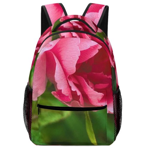yanfind Children's Backpack  Flower Geranium Plant Rose Petal Jar Potted Pottery Vase Vegetation Leaf Preschool Nursery Travel Bag