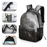 yanfind Children's Backpack Dark Clouds Storm Overcast Outdoors Cloudy Sky Preschool Nursery Travel Bag