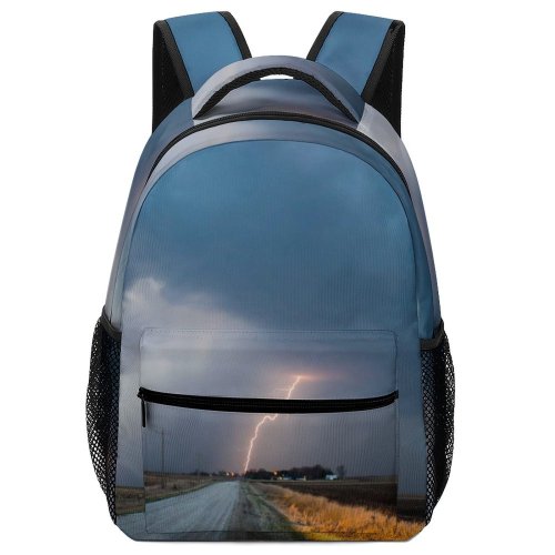 yanfind Children's Backpack Meteorology Mist Cumulus Stormcell Fog Cloudy Thunderstorm Meteorological Storm Outdoors Inversion Preschool Nursery Travel Bag