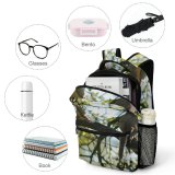 yanfind Children's Backpack Bird Tree Leaves Couple Pair Mate Columbidae Pigeon Spring Branch Beak Preschool Nursery Travel Bag