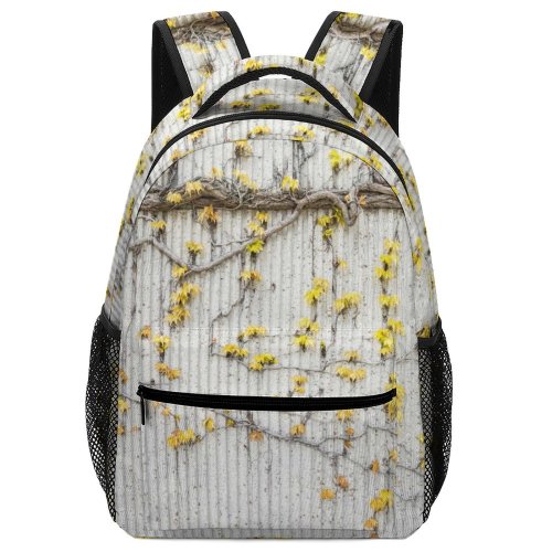yanfind Children's Backpack Facebook Rough Design Wood Construction Vines Vintage Leaves Wall Retro Art Preschool Nursery Travel Bag