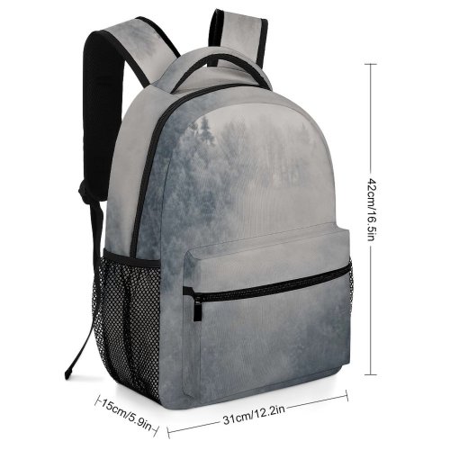 yanfind Children's Backpack Grey Fog Outdoors Mist Art Landscape Wildscape Moody Chill Dramatic Drama Melancholy Preschool Nursery Travel Bag