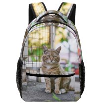 yanfind Children's Backpack Outdoors Cute Little Young Portrait Kitten Pet Wait Fur Garden Leaf Preschool Nursery Travel Bag
