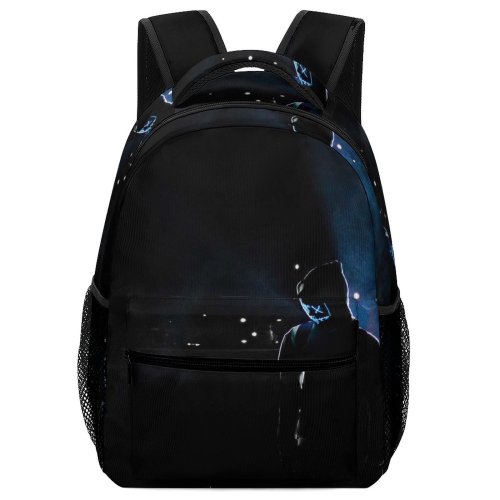 yanfind Children's Backpack Backlit Darkness Fog Dark Lights Colours Guy Mist Hoodie Foggy Purge Preschool Nursery Travel Bag