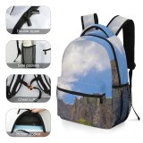 yanfind Children's Backpack Cliff Outdoors  Range Peak Rocks Promontory Mesa Scenery Sky Plateau Ocean Preschool Nursery Travel Bag