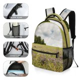 yanfind Children's Backpack Field Grassland Outdoors Countryside Farm Meadow Rural Sky Plant  Flower Summer Preschool Nursery Travel Bag