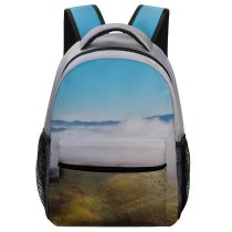 yanfind Children's Backpack Fog Outdoors Mist Drone Aerial Sunrise Cow Cloud  Grey Preschool Nursery Travel Bag