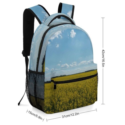 yanfind Children's Backpack Field Grassland Outdoors  Deutschland Farm Meadow Rural Countryside Renewable Energies Monoculture Preschool Nursery Travel Bag
