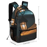 yanfind Children's Backpack  Focus Evening Street Dark Field Light Illuminated Lamp Depth Preschool Nursery Travel Bag
