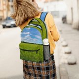 yanfind Children's Backpack Field Grassland Outdoors Countryside Paddy Plant Vegetation Sky Azure Land Creative Commons Preschool Nursery Travel Bag
