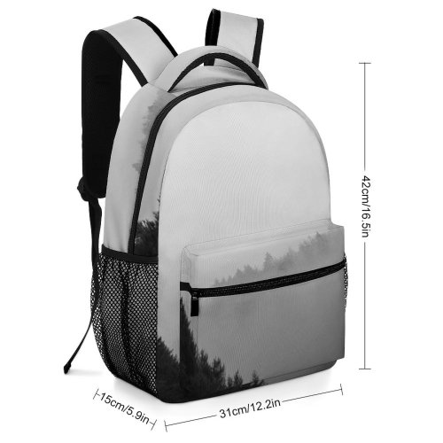 yanfind Children's Backpack Grey Fog Outdoors Mist  Hill Forest Preschool Nursery Travel Bag