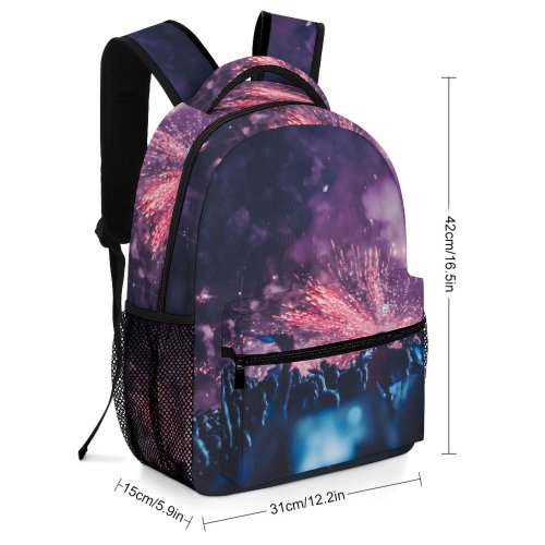 yanfind Children's Backpack Festival Photo Entertainment Dark Performance Fireworks Evening Crowd Energy Audience Action Preschool Nursery Travel Bag