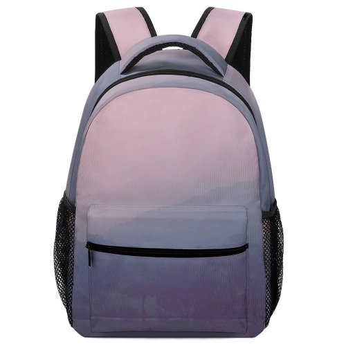 yanfind Children's Backpack Grey Fog Mist Outdoors Fairbourne Uk Smog Wales Early Morning  Landscape Preschool Nursery Travel Bag