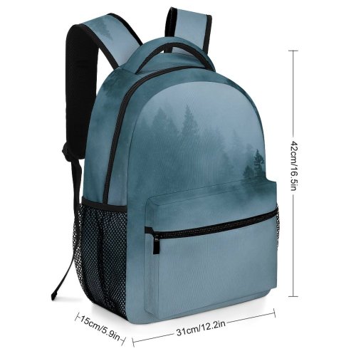 yanfind Children's Backpack Fog Outdoors Mist California Usa Fir Abies Tree Plant Grey Foggy Eerie Preschool Nursery Travel Bag