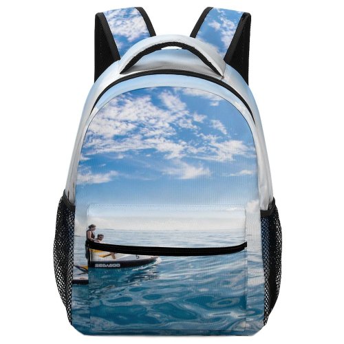 yanfind Children's Backpack Fun Maldives Sea Outdoors Leisure Beach  Boat Watercraft Ocean Recreation Ski Preschool Nursery Travel Bag