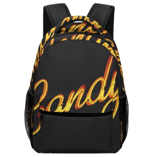 yanfind Children's Backpack Bomb Dynamite Weaponry Alphabet Light Word Trademark Letter Typography Night  Signage Preschool Nursery Travel Bag