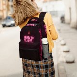 yanfind Children's Backpack Dark Design Artsy Illuminated Lights Insubstantial Technology Here Light Room Display Neon Preschool Nursery Travel Bag