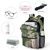 yanfind Children's Backpack  Massachusetts United States Aerial From Above Coast Coastal Shore Forest Sea Preschool Nursery Travel Bag