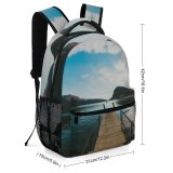 yanfind Children's Backpack Bay Sunset Landscape Daylight Evening Travel Island Storm  Boat Outdoors Seashore Preschool Nursery Travel Bag
