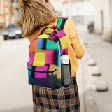 yanfind Children's Backpack  Bricks Depth Pastels Blocks Materials Colorful Field Items Coloring Chalks Stacks Preschool Nursery Travel Bag