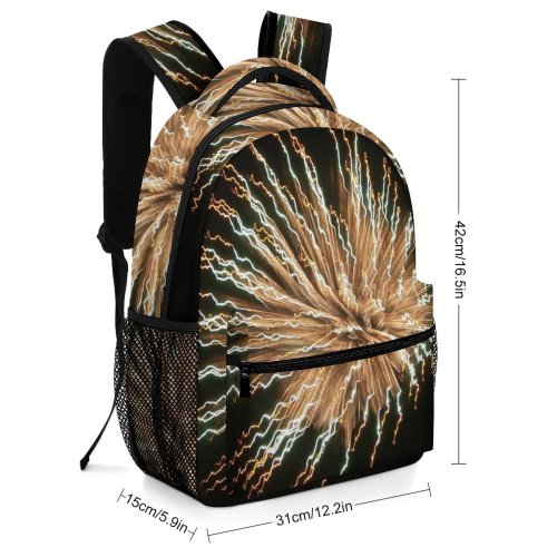 yanfind Children's Backpack Fireworks Diwali Darkness Midnight Festival Fte Event Year's Eve Preschool Nursery Travel Bag