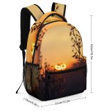 yanfind Children's Backpack Backlit  Golden Plant Depth Sunset Landscape Field Light  Sunrise Morning Preschool Nursery Travel Bag
