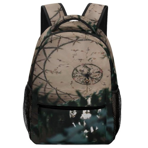 yanfind Children's Backpack Elegant Detail Floral Dark Plant Design Shiny Lamp Home Greenery Botanical Preschool Nursery Travel Bag