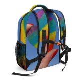 yanfind Children's Backpack Artsy Colours Rainbow Nail Fingers Colorful Love Polish Pride Conceptual Colourful Heart Preschool Nursery Travel Bag