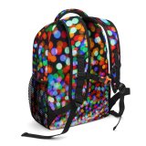 yanfind Children's Backpack Decoration Abstract Dots Colour Night Festive Light Free Carnival Colorful Freelense Preschool Nursery Travel Bag