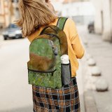 yanfind Children's Backpack Grassland Cute Deer Little Stag Buck Fawn Virginia Hayfield Grass Fur Antler Preschool Nursery Travel Bag