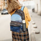 yanfind Children's Backpack Building Countryside × Promontory Housing Road Iceland Tundra Pictures Ground Preschool Nursery Travel Bag