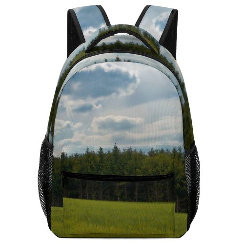 yanfind Children's Backpack Field Grassland Outdoors Countryside Paddy Meix  Tige Belgique Cloud Cumulus Sky Land Plant Preschool Nursery Travel Bag