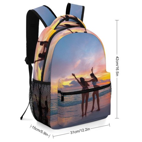 yanfind Children's Backpack Maldives Sea Sunset Dawn Beach Indian Island Resort Seashore Shore Dusk Sand Preschool Nursery Travel Bag