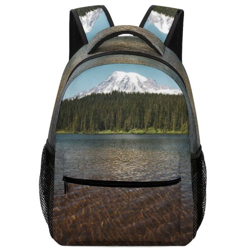 yanfind Children's Backpack Abies National Plant Rainier Pictures Outdoors Grey Snow Tree Mt Fir Preschool Nursery Travel Bag