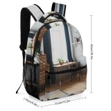 yanfind Children's Backpack Dark Plant Design Decor Flowerpot Rug Lamp Curtain Home Cozy Sunlight Window Preschool Nursery Travel Bag