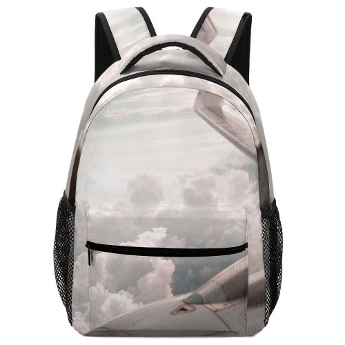 yanfind Children's Backpack Aircraft Cloudy Plane Sky    Airlines Flying Cloud Airplane Clouds Preschool Nursery Travel Bag
