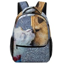 yanfind Children's Backpack  Focus Scarf Friendship Fur Dogs Outdoors Furry Adorable Cute Puppy Canidae Preschool Nursery Travel Bag
